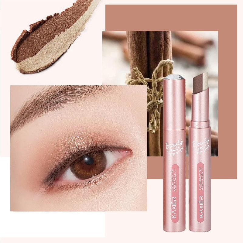 Dual-Tone Eyeshadow Stick for Easy, Bold Eye Color Application