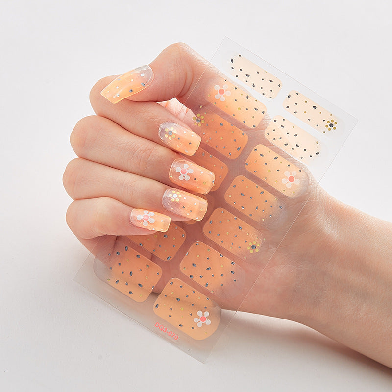 Bronzing Laser Nail Polish Film - Fashionable Nail Stickers for a Bold, Shiny Look