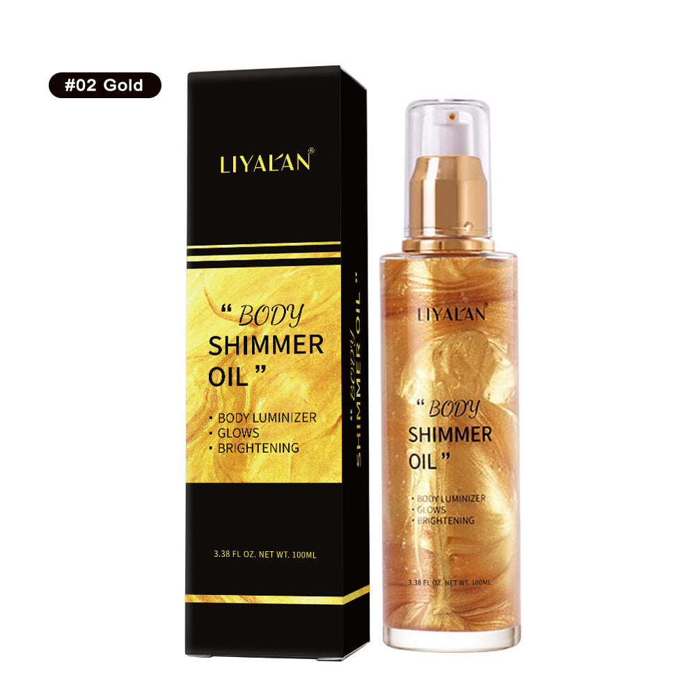 Shimmering Body Gloss Oil and Facial Repair Liquid