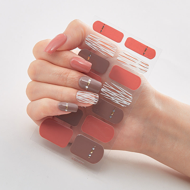 Bronzing Laser Nail Polish Film - Fashionable Nail Stickers for a Bold, Shiny Look