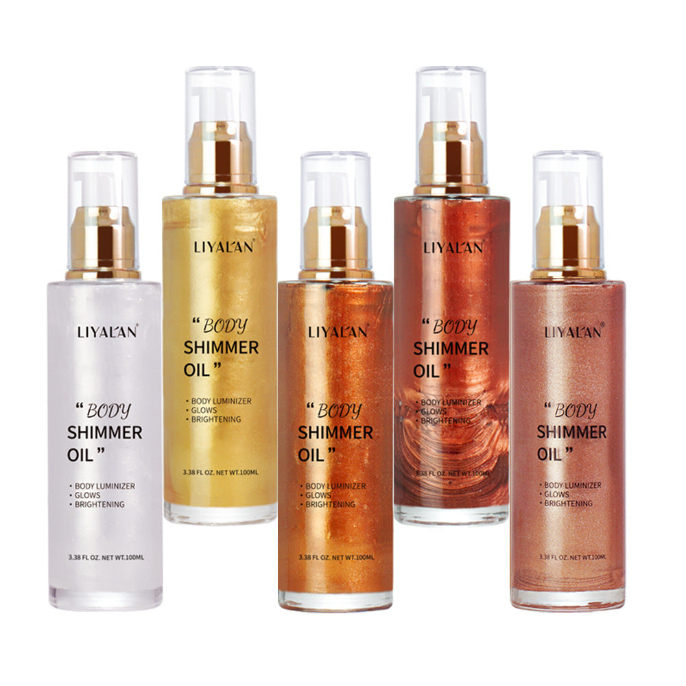 Shimmering Body Gloss Oil and Facial Repair Liquid