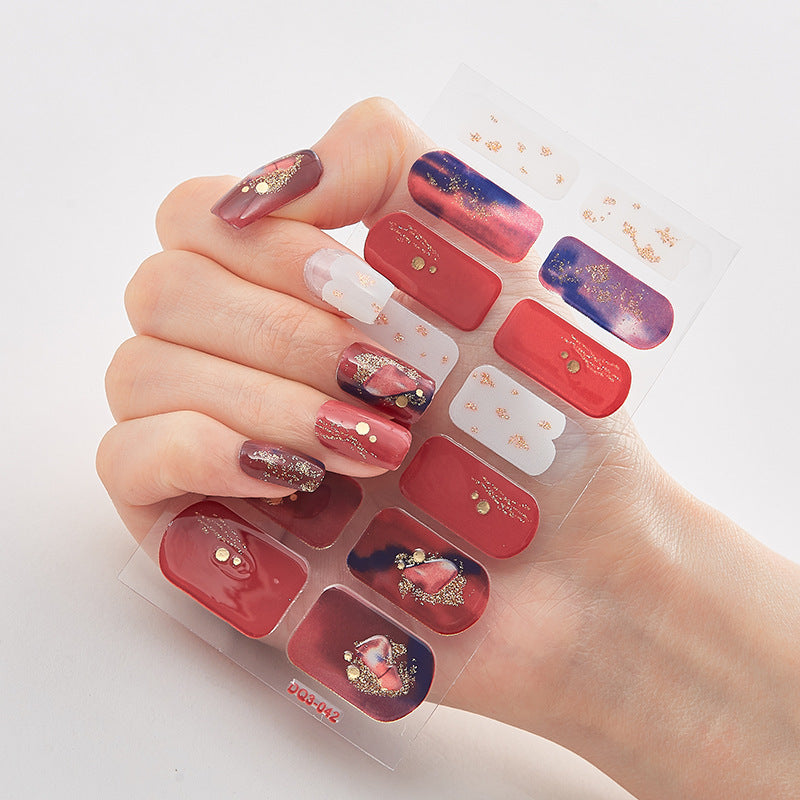 Bronzing Laser Nail Polish Film - Fashionable Nail Stickers for a Bold, Shiny Look