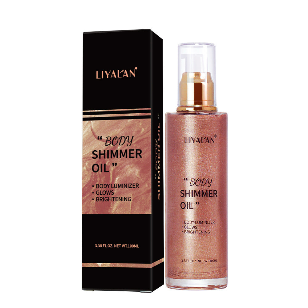 Shimmering Body Gloss Oil and Facial Repair Liquid