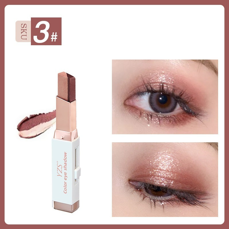 Dual-Color Eyeshadow Stick for Quick, Vibrant Eye Makeup