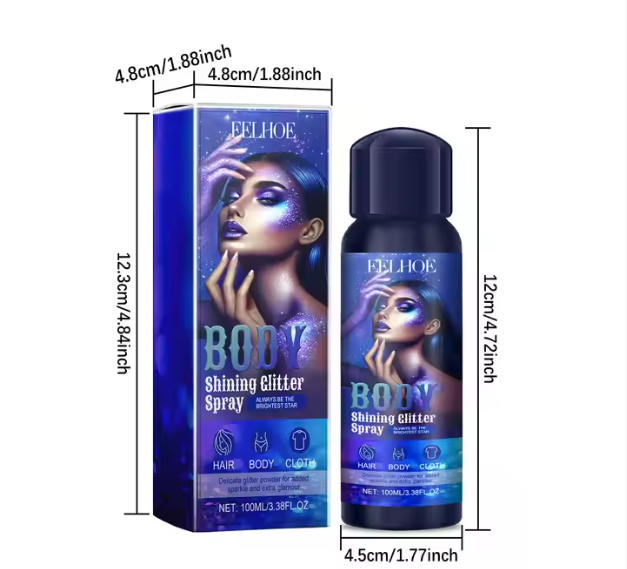 Highlighter Glitter Spray – Natural Stereoscopic Glow & Long-Lasting Sparkle