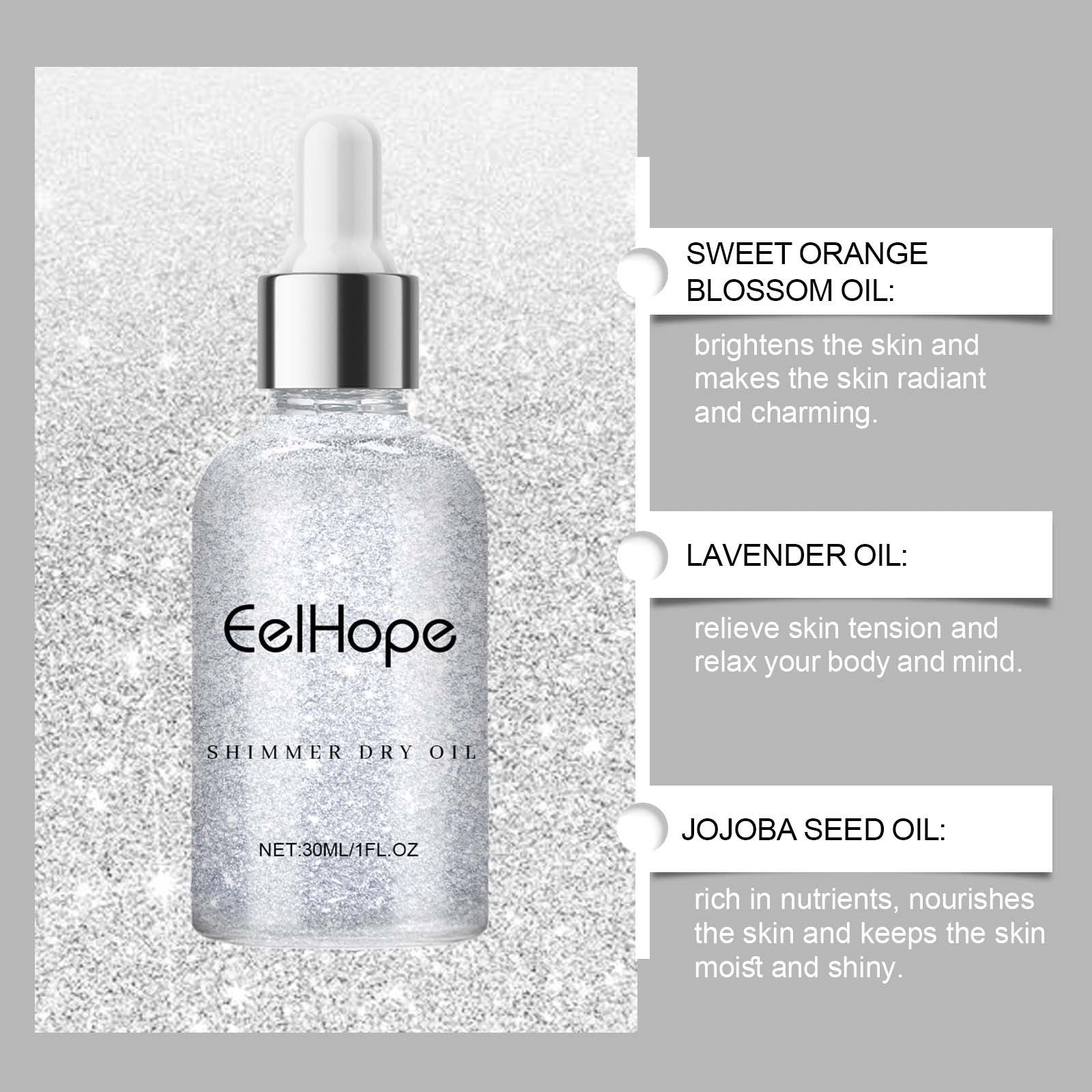 Shimmering Silver Body Oil for Party-Ready Glow