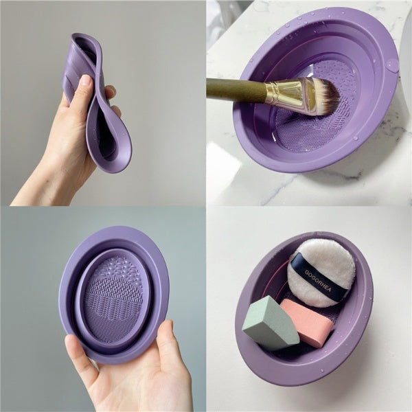 Efficient Makeup Brush Cleaning Bowl for Easy Brush Care and Hygiene