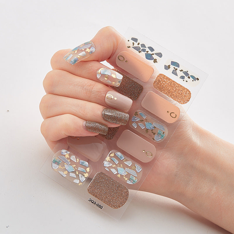 Bronzing Laser Nail Polish Film - Fashionable Nail Stickers for a Bold, Shiny Look