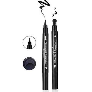 Black eyeliner pencil with a long-lasting color and a triangular piece to define the eye