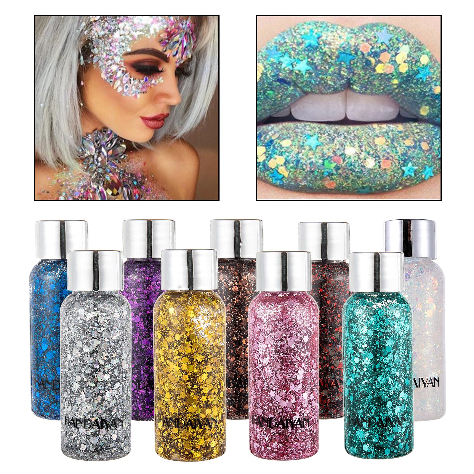 Eye Glitter Gel & Loose Sequins Cream – Sparkle for Hair, Body, Face