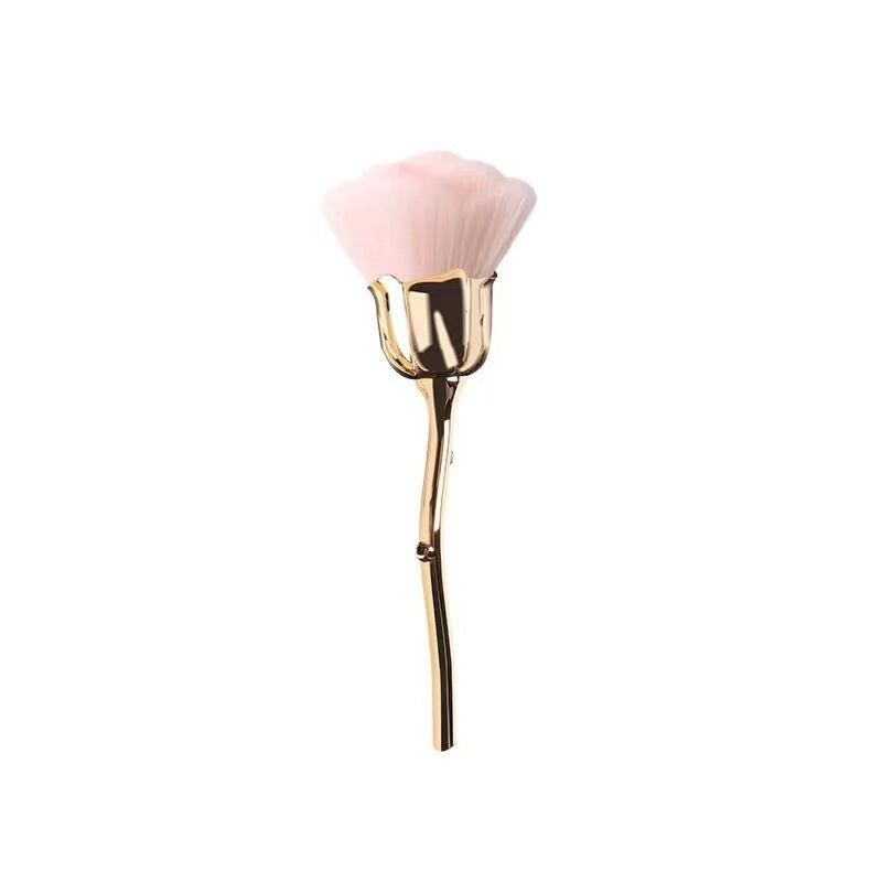 Soft Rose Face Powder Brush for a Smooth, Airbrushed Finish