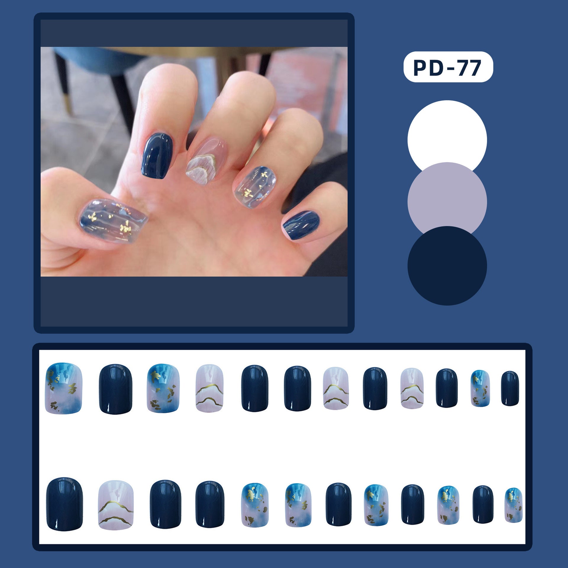 Instant Manicure Fake Nail Stickers for Quick, Durable Nail Art