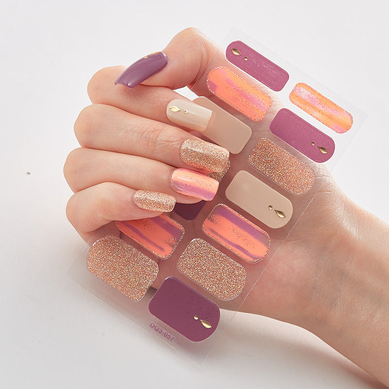 Bronzing Laser Nail Polish Film - Fashionable Nail Stickers for a Bold, Shiny Look