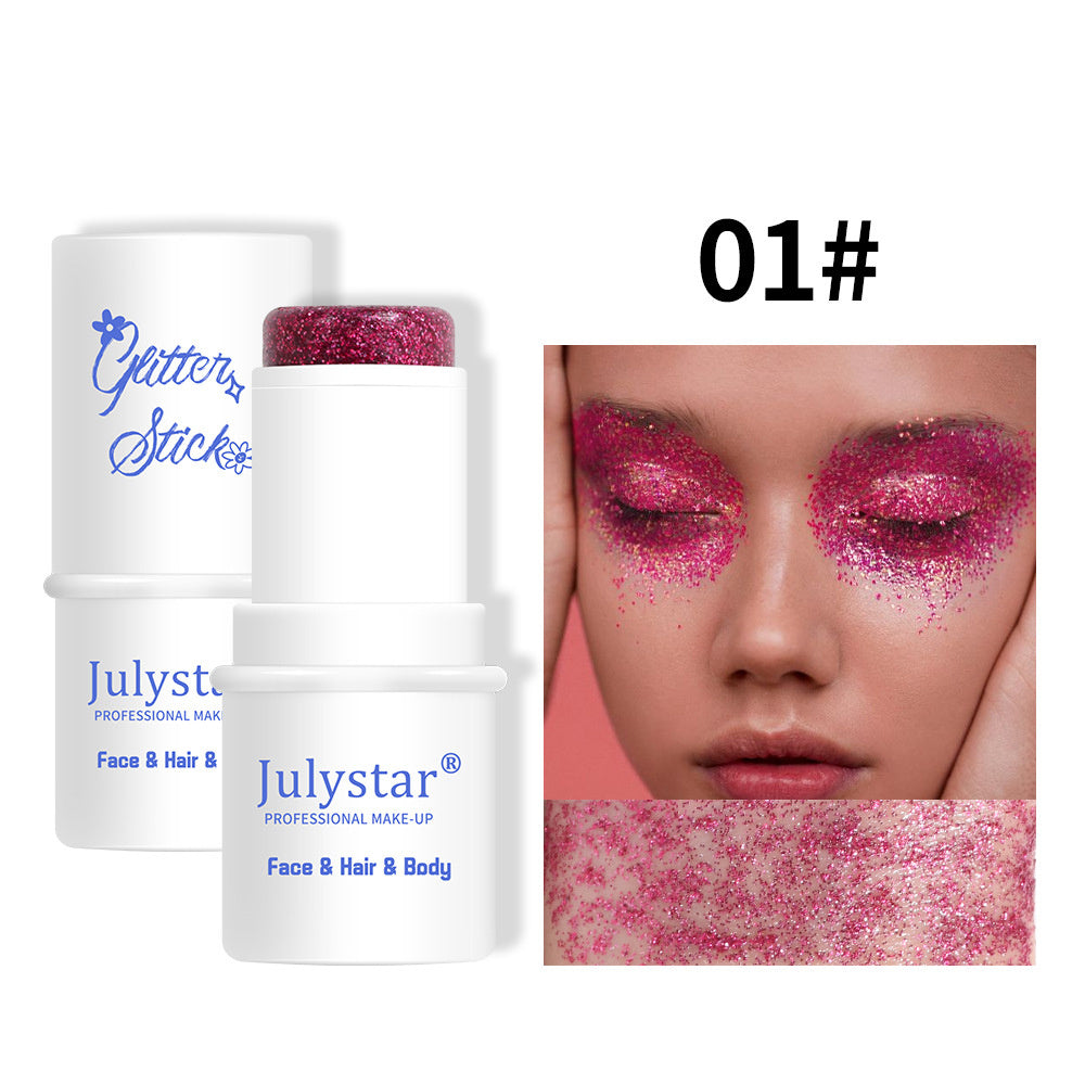 Hot Eye Shadow with Makeup Face Sequins for a Shimmering Look