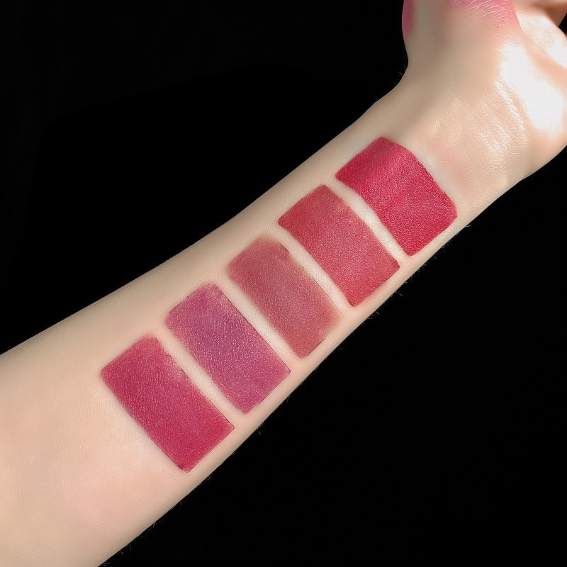 Five-in-One Velvet Matte Moisturizing Lipstick Set for Long-Lasting Color